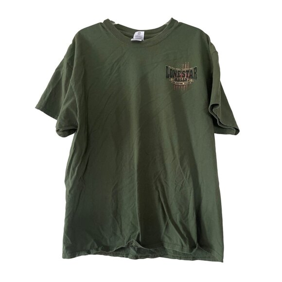 Gildan Galveston Lone Star Rally 2016 Short Sleeve T-Shirt Green Men's Size XL - Picture 1 of 4